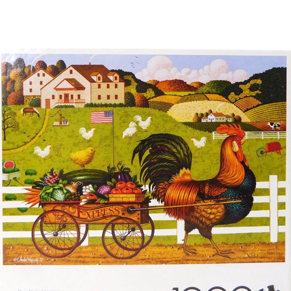 Buffalo ROOSTER EXPRESS Jigsaw Puzzle 1000 Pieces Charles Wysocki COMPLETE - Picture 3 of 9
